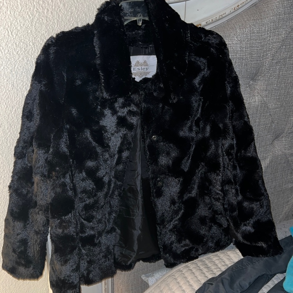 Faux fur coat